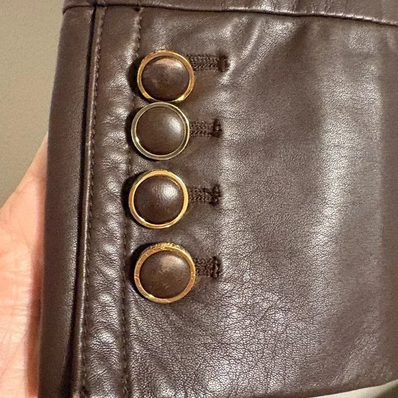 Tory Burch Dark Brown Leather Jacket - Picture 5 of 11